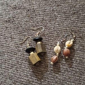 3 for $15 😛Vintage Wood Earrings (2 pairs)
